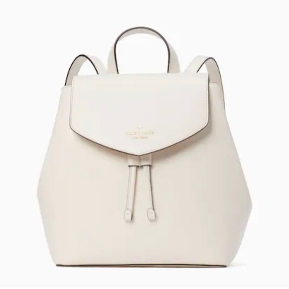 kate spade Bags Kate Spade Lizzie Medium Flap Backpack Cream Color